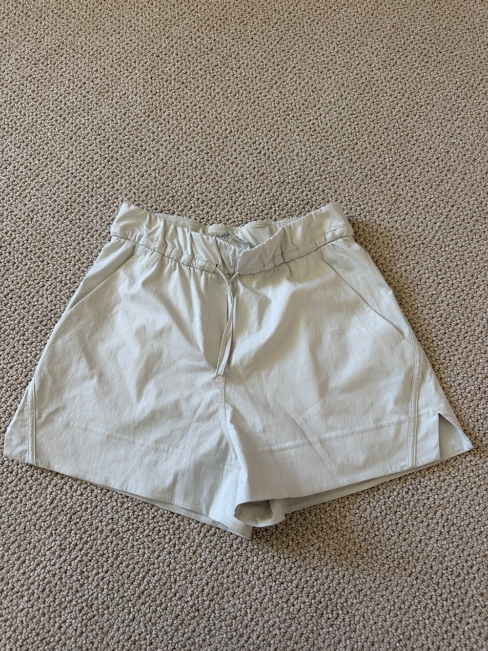lululemon athletica Cream High-Waist Drawstring Shorts